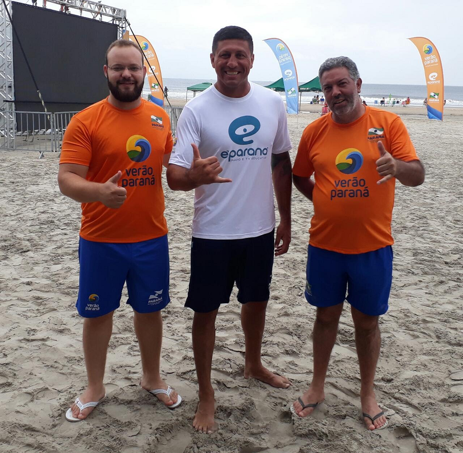 Thiago D'alécio, Alex Coruja e Luiz Rocha. Verão Paraná, 2018