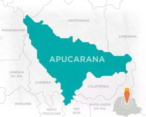 mapa do município de apucarana