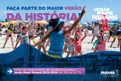A nova edição do Verão Maior Paraná está prevista para o período de 26 de dezembro de 2022 a 31 de janeiro de 2024
