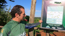 vídeo de demonstração do totem do pedala paraná
