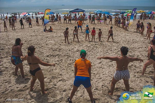 Ginástica na Praia de Leste, 2019.