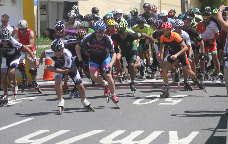 Competição de Inline Marathon Patinação de Velocidade