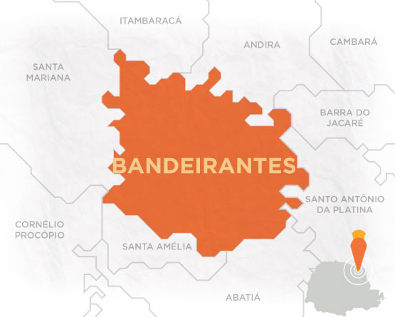 mapa de bandeirantes