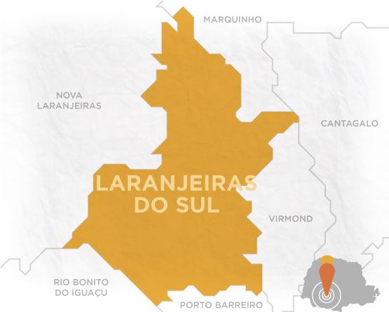 mapa de laranjeiras do sul