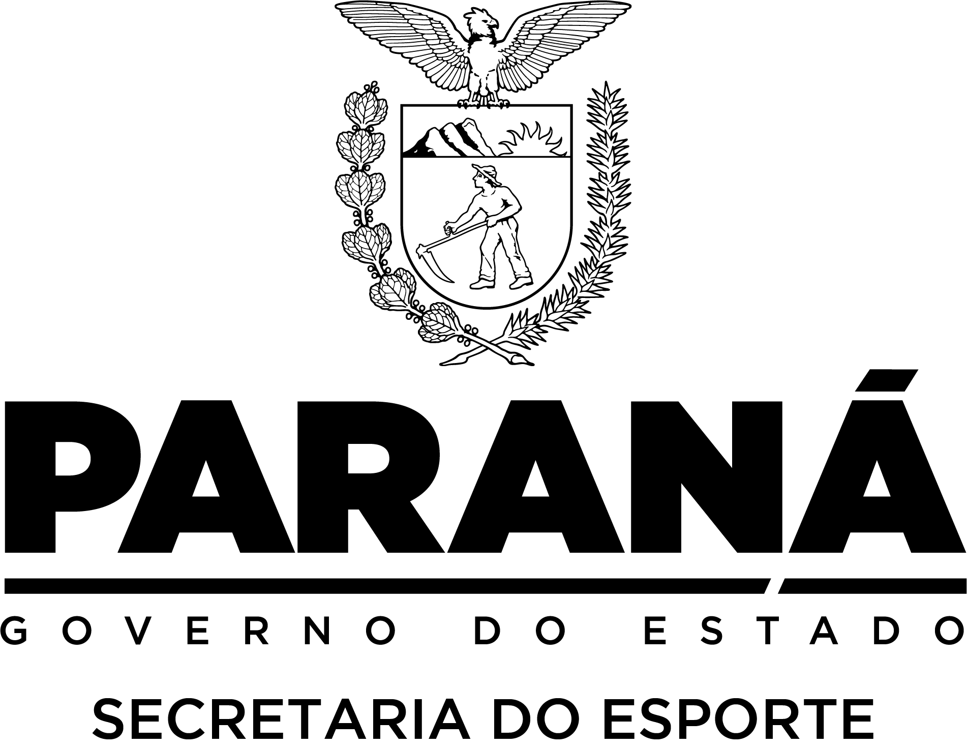 Logo secretaria vertical preto