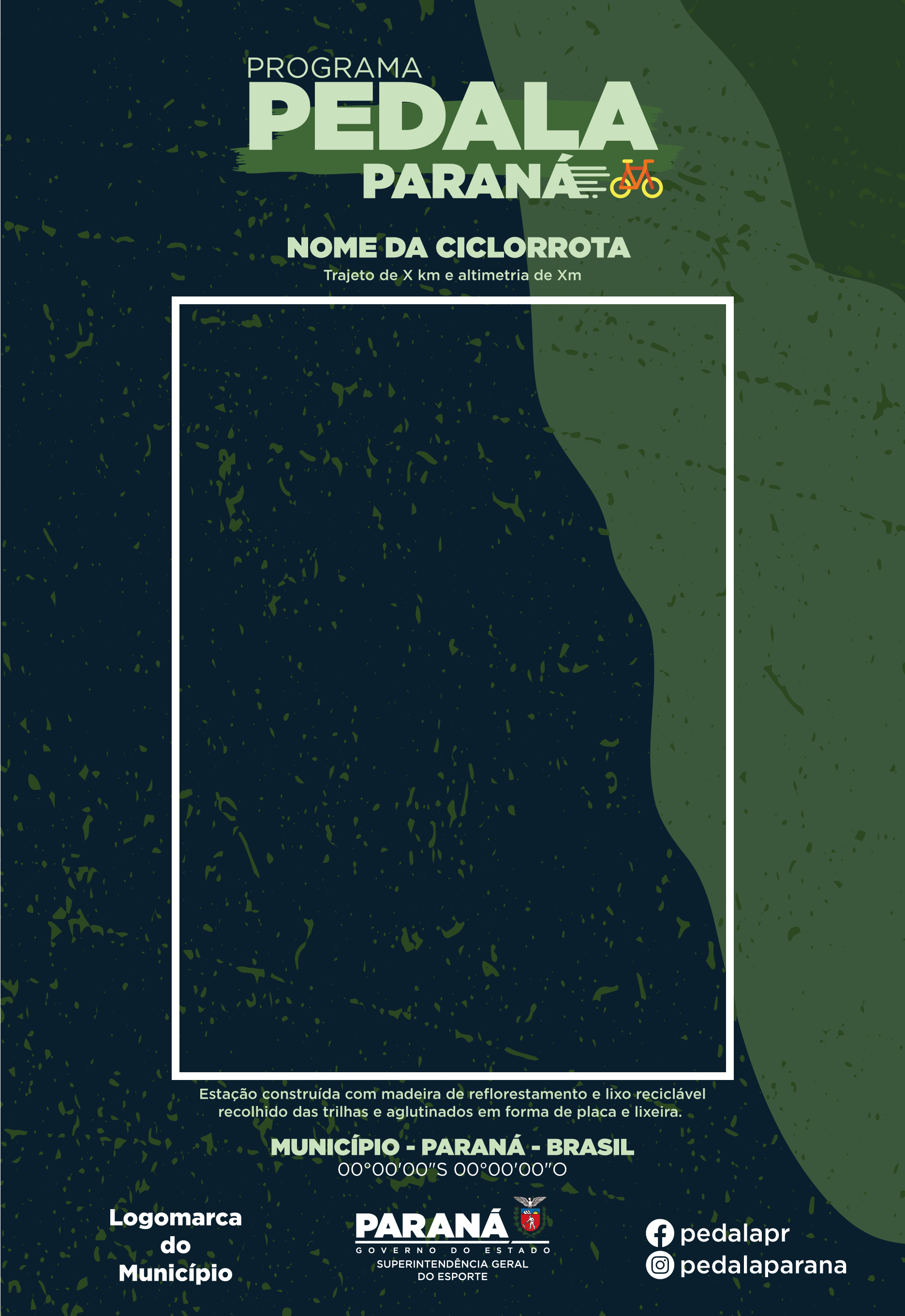cartaz do programa pedala paraná para inserção do mapa das ciclorrotas