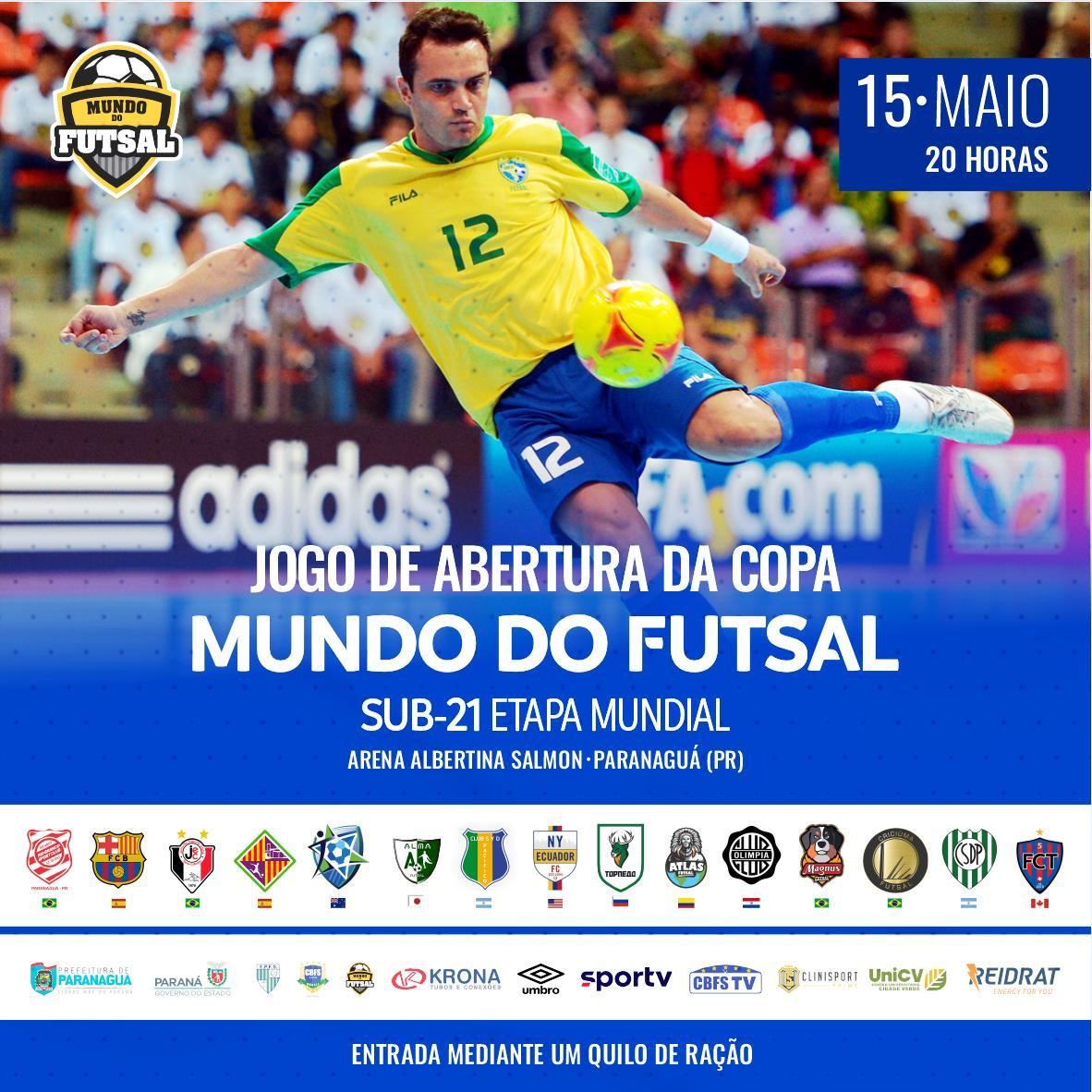 Começa hoje, às 20h, mais uma edição da Copa Mundo do Futsal Sub