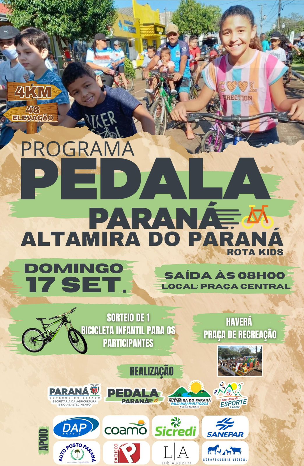 lançamento de ciclorrota em altamira do paraná