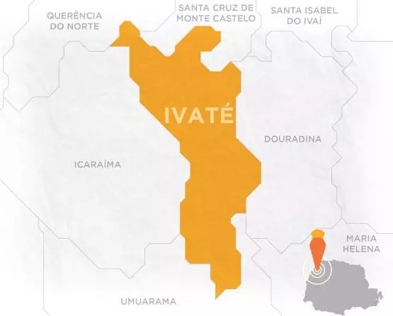 mapa do município de ivaté