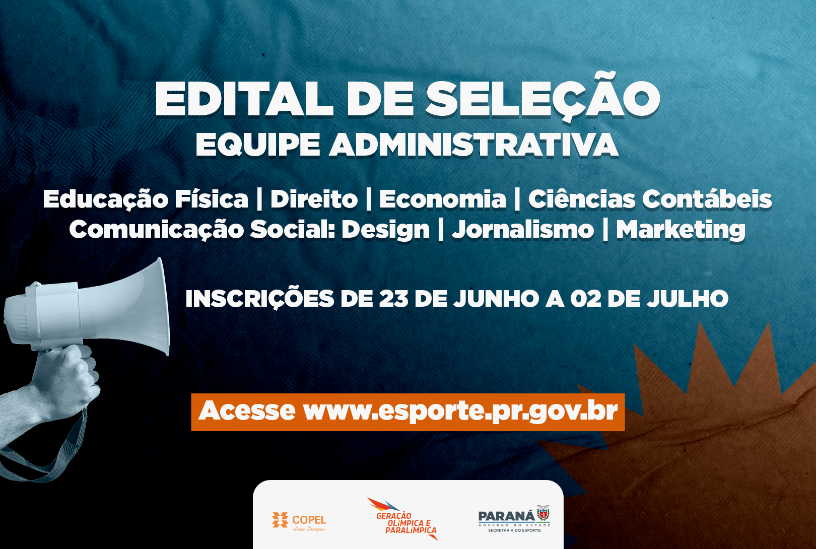 Estágio: Esporte abre inscrições para equipe administrativa do Geração Olímpica e Paralímpica