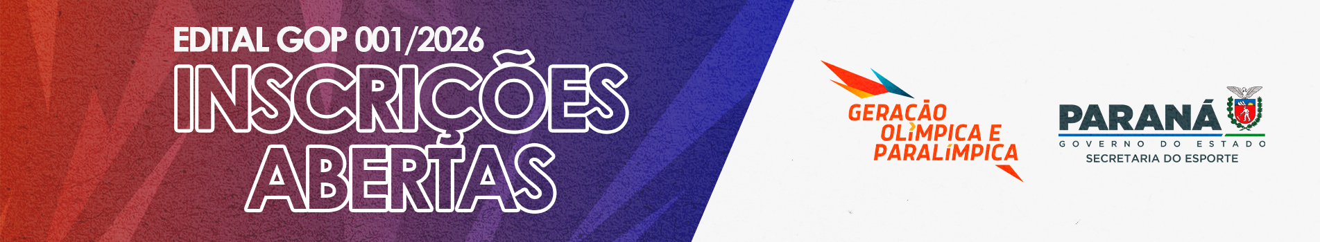 inscrições abertas