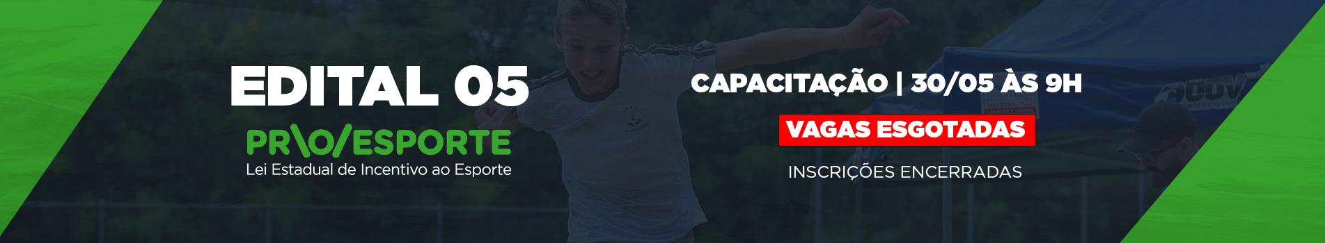Vagas encerradas - capacitação PROESPORTE