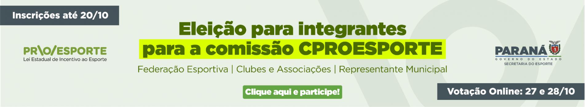 Inscrições CPROESPORTE prorrogadas