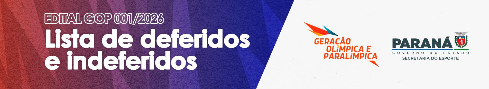 Lista de deferidos e indeferidos