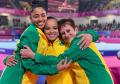 Carolyne Pedro, Thaís Fidelis e a técnica Iryna Yashenko. (Foto: Divulgação)