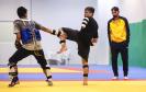 Treino da Seleção de Taekwondo no Centro de Treinamento Paralímpico Brasileiro. Na foto, Rodrigo Ferla ao fundo observando seu atleta, Nathan Torquato. 