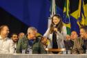 A convite do Secretário de Esporte, Helio Wirbiski, a primeira dama, Luciana Saito Massa, participou da abertura dos Jogos da Integração da Idoso.