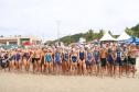A 1ª etapa do Circuito Paranaense de Águas Abertas movimentou o mar e as areias da Praia Central de Guaratuba