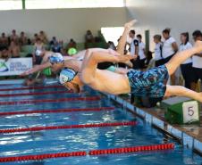 Nadadores caem na piscina