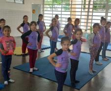 Turma de iniciação do projeto - Escola municipal Jose Brunetti.