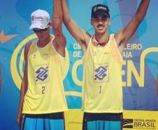 CIRCUITO BRASILEIRO SUB 19 DE VÔLEI DE PRAIA – CABO FRIO (RJ) - 01 A 04/07/2019 - Campeão Geral da Temporada -  Brasileiro Sub 19 - Patrick do Carmo e Gabriel Zuliani conquistaram 1°  Lugar