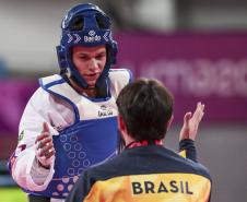 Nathan Torquato e Rodrigo Ferla, nos Jogos Parapanamericanos Lima 2019 durante a disputa na modalidade 61kg classe k44.