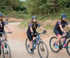 foto dos ciclistas na ciclorrota caetê no município de Rio Branco do Sul
