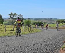 foto mostra ciclistas na ciclorrota de mandaguari