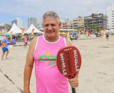 Matinhos, 11 de fevereiro de 2023 - Neste sábado a Arena Verão Maior em Caiobá recebeu o Torneio de Beach Tennis. Fotos: Roberto Dziura Jr/AEN