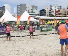 Matinhos, 11 de fevereiro de 2023 - Neste sábado a Arena Verão Maior em Caiobá recebeu o Torneio de Beach Tennis. Fotos: Roberto Dziura Jr/AEN