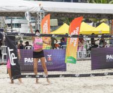 Matinhos, 11 de fevereiro de 2023 - Neste sábado a Arena Verão Maior em Caiobá recebeu o Torneio de Beach Tennis. Fotos: Roberto Dziura Jr/AEN