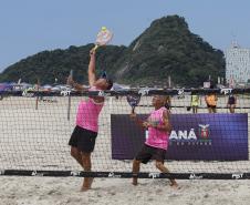 Matinhos, 11 de fevereiro de 2023 - Neste sábado a Arena Verão Maior em Caiobá recebeu o Torneio de Beach Tennis. Fotos: Roberto Dziura Jr/AEN