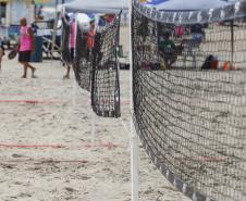 Matinhos, 11 de fevereiro de 2023 - Neste sábado a Arena Verão Maior em Caiobá recebeu o Torneio de Beach Tennis. Fotos: Roberto Dziura Jr/AEN