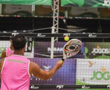 Matinhos, 11 de fevereiro de 2023 - Neste sábado a Arena Verão Maior em Caiobá recebeu o Torneio de Beach Tennis. Fotos: Roberto Dziura Jr/AEN