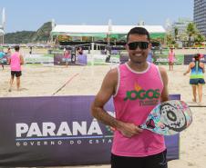 Matinhos, 11 de fevereiro de 2023 - Neste sábado a Arena Verão Maior em Caiobá recebeu o Torneio de Beach Tennis. Fotos: Roberto Dziura Jr/AEN