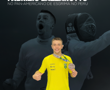 Fabrizio Lazzarotto, 24 anos, bicampeão brasileiro na categoria espada, é apoiado pelos programas Geração Olímpica e Paralímpica e Proesporte. 