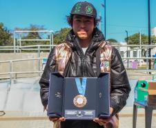 Medalhista olímpico estava acompanhado de outro curitibano que foi destaque na Olimpíada, Luigi Cini, bolsista do programa do Governo Geração Olímpica