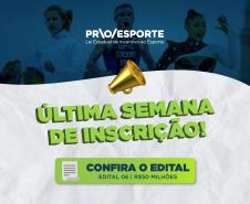 Últimos dias para inscrição do Proesporte