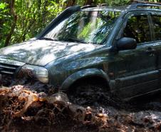 A modalidade de Trilha de Jipe fez o percurso da Butuca, em Pontal do Paraná