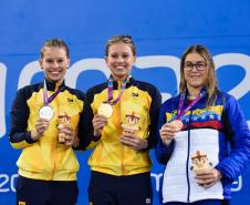 25.08.19 - Jogos Parapanamericanos Lima 2019 - Natação Pódio: 100m Peito SB14 Débora B. Carneiro conquista Ouro e Beatriz B. Carneiro  conquista prata. Foto: Saulo Cruz/Exemplus/CPB