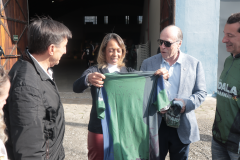 Na última sexta-feira (12), Flávia Arantes do Nascimento, filha de Pelé, visitou as obras de construção das pistas de skate anexas ao Ginásio do Tarumã