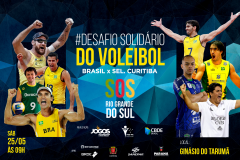 Complexo Tarumã recebe estrelas do voleibol em desafio solidário em prol do Rio Grande do Sul