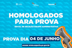 HOMOLOGADOS PARA PROVA - MATÉRIA