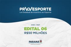 O Governo do Estado divulgou a  lista dos 263 projetos selecionados pelo Edital nº 06 do Programa Proesporte 