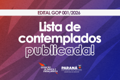 Edital GOP 001/2026: Lista de contemplados publicada