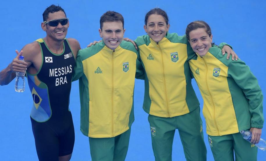 O atleta Kauê Willy representou o Paraná na conquista do ouro no triatlo. (Foto: Alexandre Loureiro/COB)