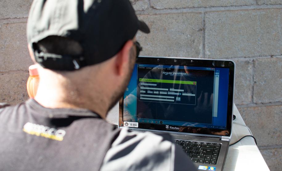 Dados são registrados no computador