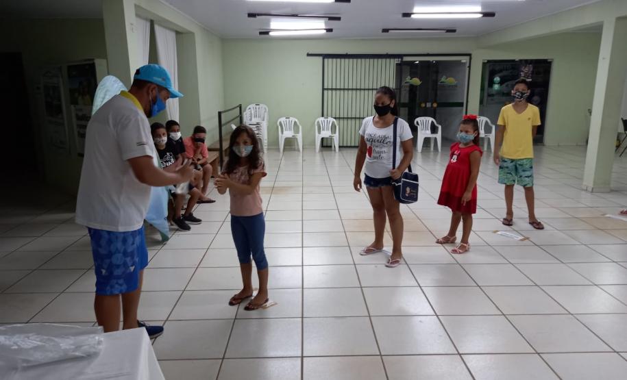 Chegada das crianças