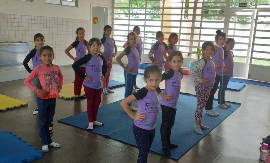 Turma de iniciação do projeto - Escola municipal Jose Brunetti.