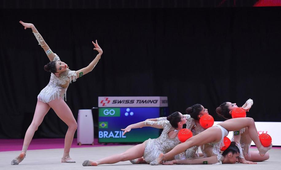 Equipe da Seleção brasileira no Mundial de Ginástica Rítmica